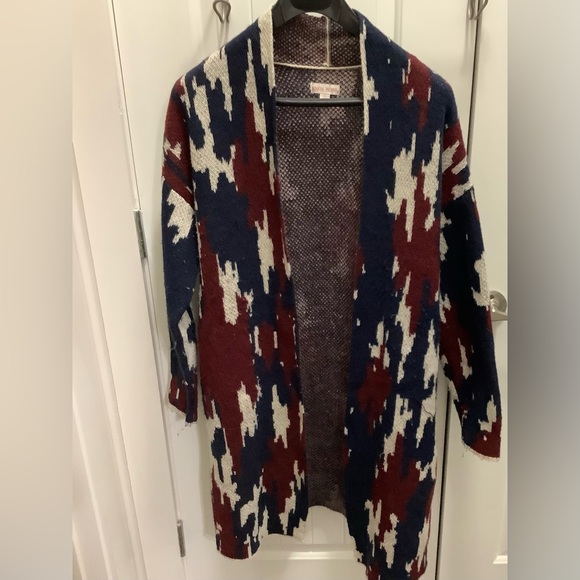 Multicolor Patterned Knit Cardigan - Picture 2 of 2